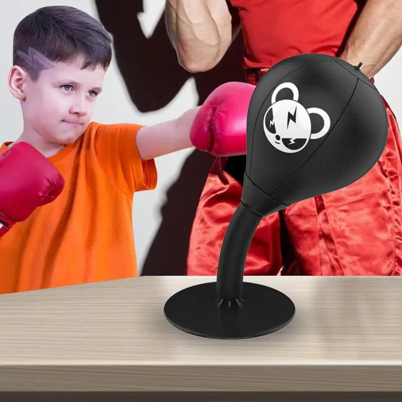 Desktop Punching Bag Boxing Ball Stress Relief Fighting Speed Reflex Training Punch Ball With Strong Suction Cups For Desk