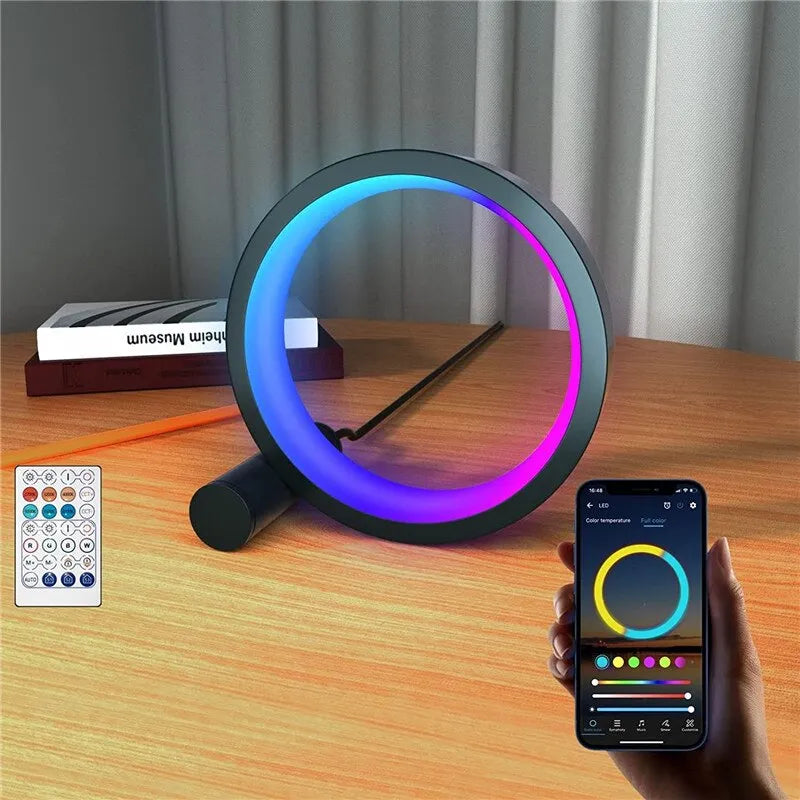 Smart LED Night Light RGB Atmosphere Desk Lamp App Remote Music Rhythm Lights