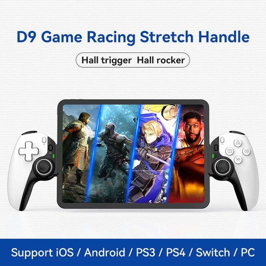 D9 Mobile Phone Stretching Game Controller Wireless Bluetooth PC Tablet For Switch/PS3/PS4 Dual Hall Somatosensory Controller