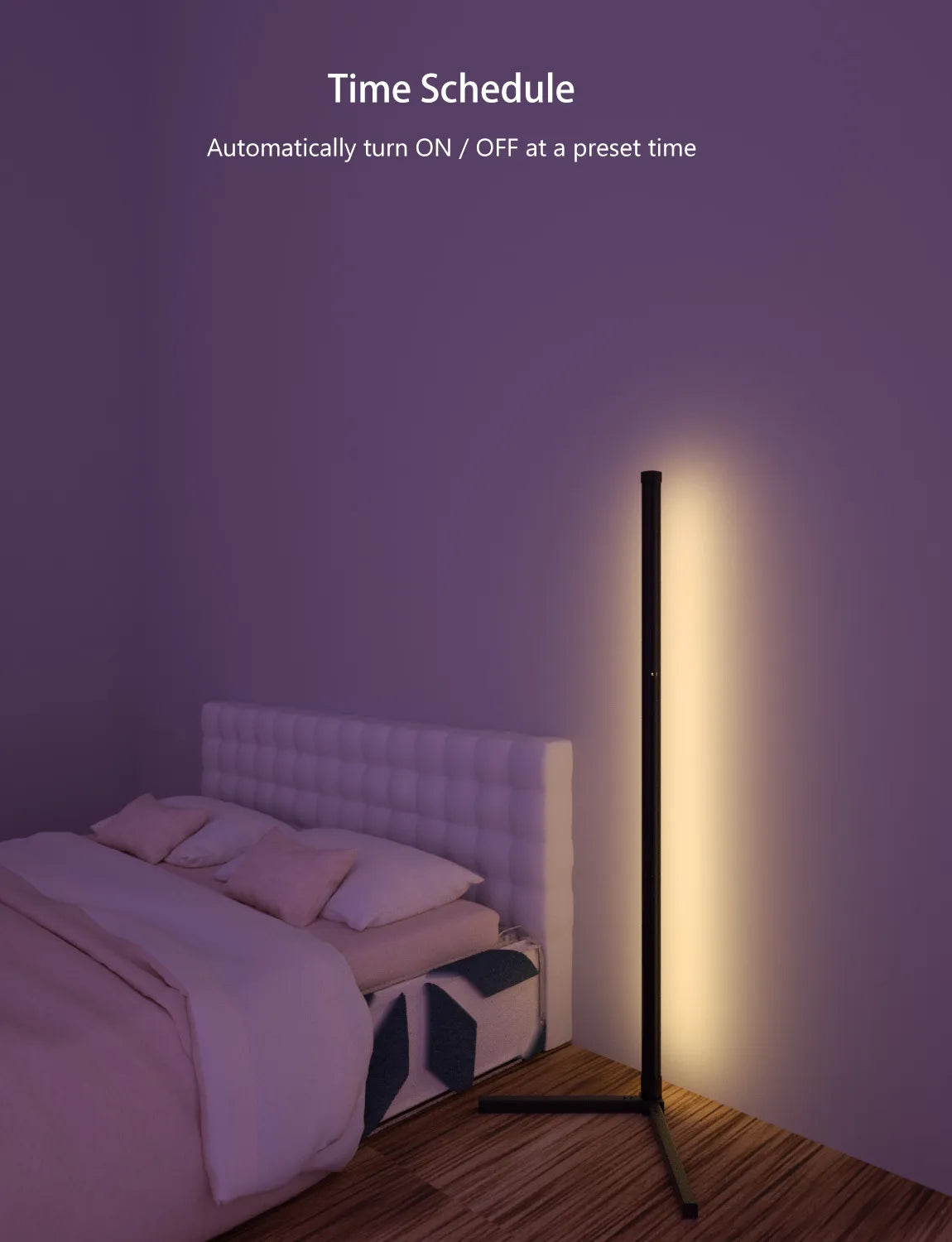 Smart RGB Dream Color Floor Lamp with Music Sync Standing Mood Light with APP & Remote Control