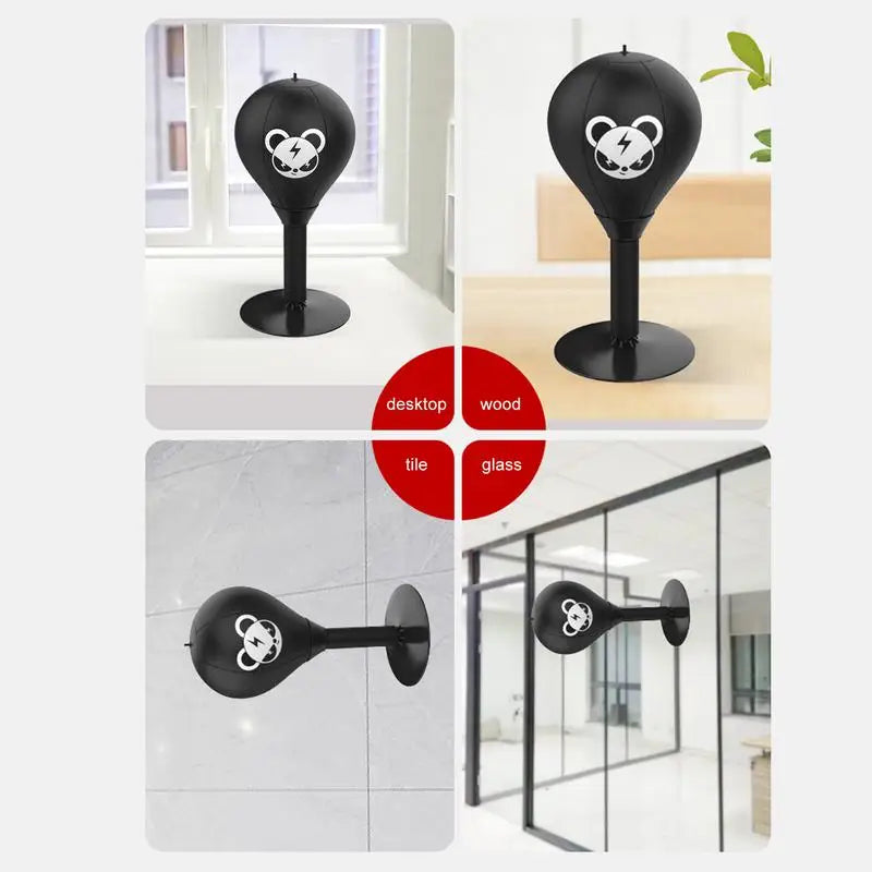 Desktop Punching Bag Boxing Ball Stress Relief Fighting Speed Reflex Training Punch Ball With Strong Suction Cups For Desk