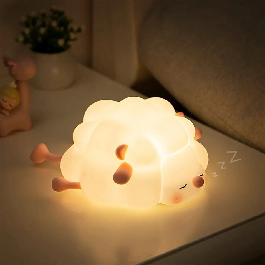 Cute LED Night Light Touch Sensor Cartoon Kid's Nightlights Silicone