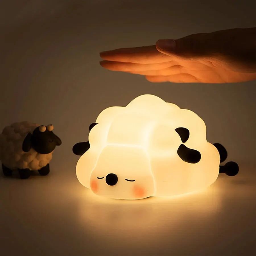 Cute LED Night Light Touch Sensor Cartoon Kid's Nightlights Silicone